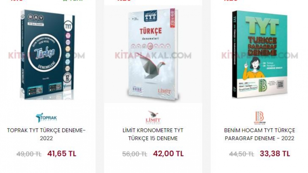 TYT Türkçe Deneme ve Soru Bankası Kitapları KitaplaKal'da!